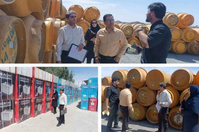 نظارت استاندارد بر کالاهای صادراتی و وارداتی در مرز مهران