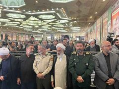 بزرگداشت شهدای اقتدار در مصلی تهران با حضور سران قوا/ دیدگاه مقامات درمورد جنگ ۱۲ روزه بزرگداشت شهدای اقتدار در مصلی تهران با حضور سران قوا/ دیدگاه مقامات درمورد جنگ ۱۲ روزه