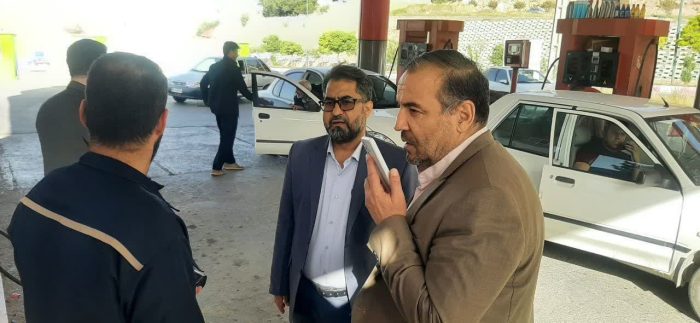 بازدید استاندار ایلام از جایگاه‌های توزیع سوخت شهر ایلام